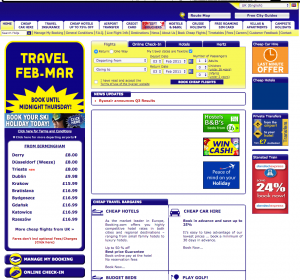 In 2011 Ryanair's website was not benchmark for UX Design