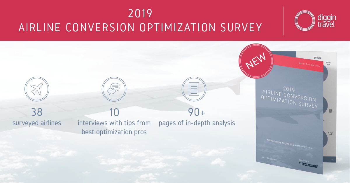 Diggintravel 2019 Airline CRO Survey and Research, insights from best airline ecommerce experts