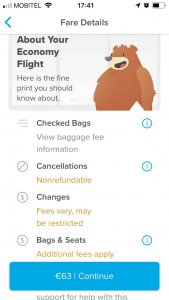 Hopper provides personalized messages for airline users based on data