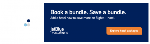 JetBlue - airline example of hotel cross-sell