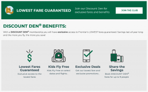 Frontier Airlines Discount Den - innovative airline ancillary revenue product